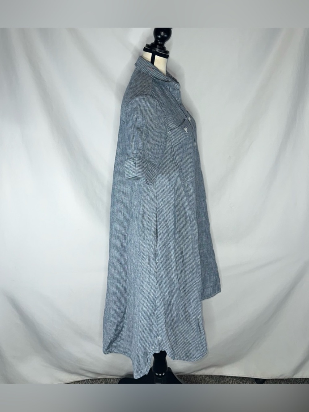 Everlane The Daytripper Shirt Dress Womens XXS 100% European Flax Linen Striped - Picture 8 of 13
